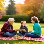 슬로바키아 공산주의 시절 영향 - **Prompt:** A serene and joyful multi-generational family picnic in a sun-drenched, lush green park ...
