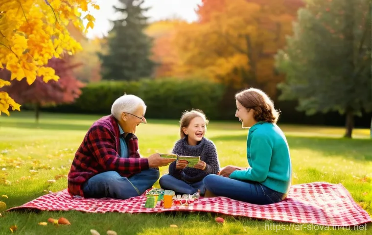 슬로바키아 공산주의 시절 영향 - **Prompt:** A serene and joyful multi-generational family picnic in a sun-drenched, lush green park ...
